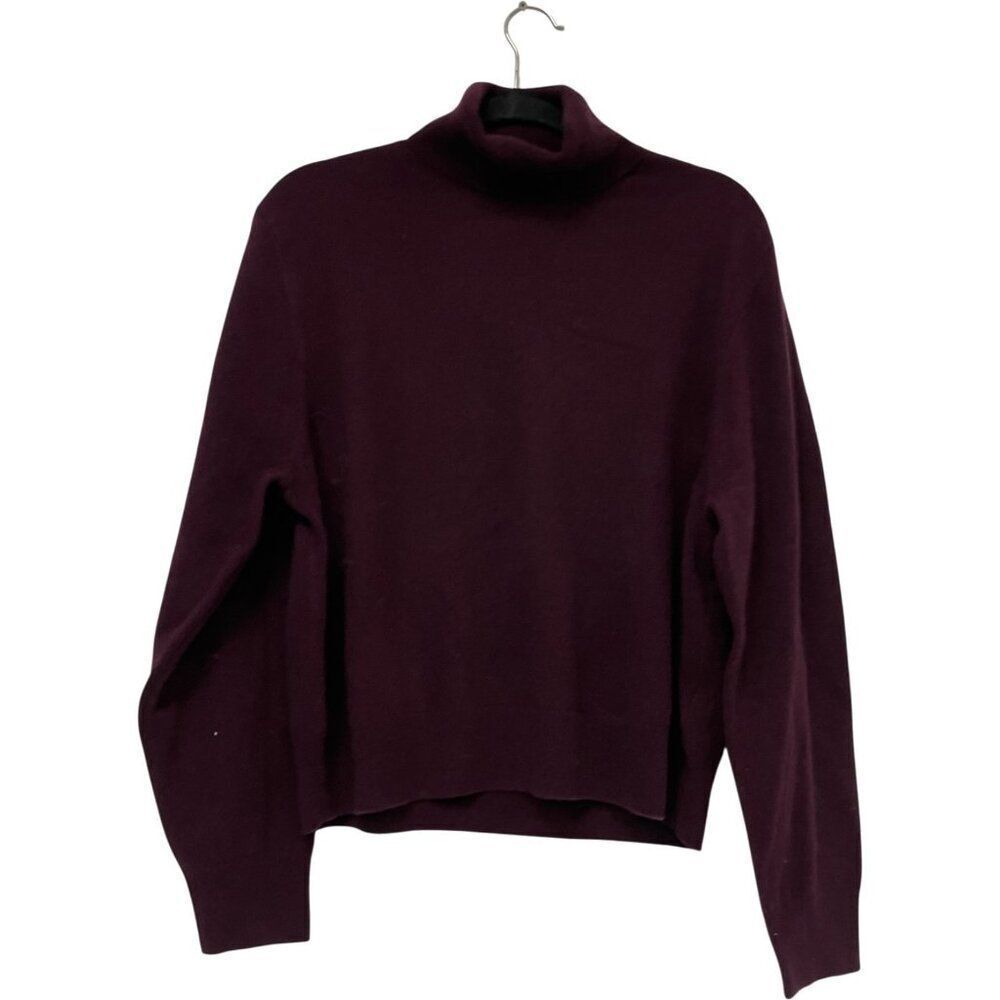 Massimo Dutti Womens Sweater Size L Red Turtleneck Cashmere wool 5721/620 NWOT - Picture 1 of 12